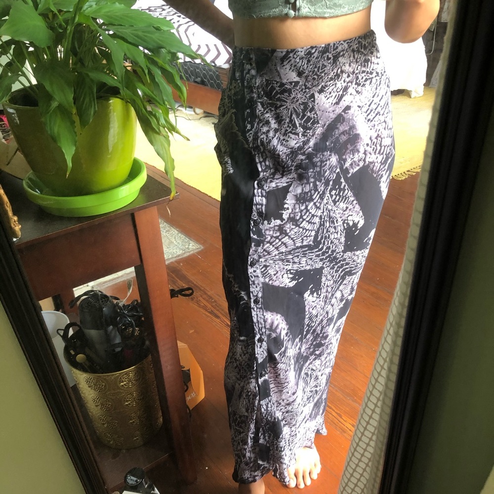 Barney’s NY designer silk bias-cut maxi skirt